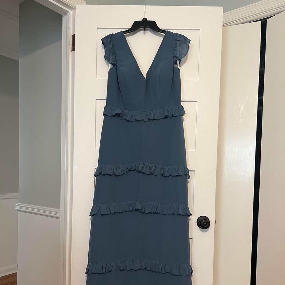 Revelry Dusty Blue Amelia Dress - Size 12